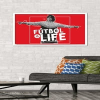 TED LASSO - FUTBOL IS LIFE WALL POSTER, 22.375 34 FRAMED