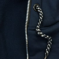 Женски качулки Графична модна флорална печатница с цип джобна суичър с дълъг ръкав палто