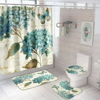 Комплект за душ завеса - водоустойчиви Аксесоари за баня-Лесно инсталиране без плъзгане, безопасно за декор за баня Б