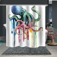 Творчески карикатурен октопод печат душ завеса баня Дом баня водоустойчива завеса за завеса полиестер плат за затъмнение завеса