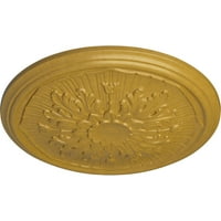 Ekena Millwork 3 4 OD 5 8 P Luton таван медальон, ръчно боядисан иридисцентно злато