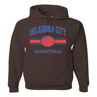 Wild Bobby City of Oklahoma City Basketball Fantasy Fan Sports Unise Hoodie Sweatshirt, кафяв, голям