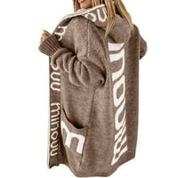 Нов продукт зимни палта за жени женски якета Разчистване Продажба Женско модно яке с качулка печат цип с дълъг ръкав джобно палто от блуза