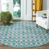 Montauk Jefferson Geometric Quatrefoils памучен килим, тюркоазено мулти, 4 '6'
