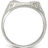 Сребрен сребърен подконен пръстен, направен в САЩ QR145-12