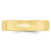 Най-добрите злато 10к жълто злато Лтв комфорт годни лента-Размер 9.5