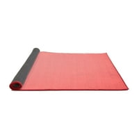 Ahgly Company Indoor Rectangle Solid Red Modern Area Rugs, 8 '10'