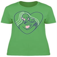 Тениска на майките и сина с форма на сърце -изображения от Shutterstock, женски малки