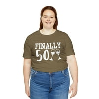 Накрая женска риза за 50-ия рожден ден, тениска за вино за 50-ия рожден ден