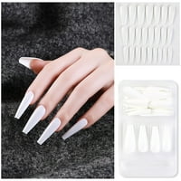 Съвети за нокти за акрилни нокти Европа и Америка пълно покритие нокти за дами и момичета дълго с лепило